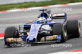 Marcus Ericsson (SWE) Sauber C36. 01.03.2017. Formula One Testing, Day Three, Barcelona, Spain. Wednesday.