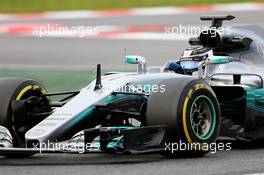 Valtteri Bottas (FIN) Mercedes AMG F1 W08. 01.03.2017. Formula One Testing, Day Three, Barcelona, Spain. Wednesday.