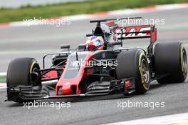 Romain Grosjean (FRA) Haas F1 Team VF-17. 01.03.2017. Formula One Testing, Day Three, Barcelona, Spain. Wednesday.