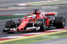 Sebastian Vettel (GER) Ferrari SF70H. 01.03.2017. Formula One Testing, Day Three, Barcelona, Spain. Wednesday.