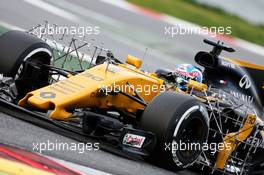 Jolyon Palmer (GBR) Renault Sport F1 Team RS17 running sensor equipment. 01.03.2017. Formula One Testing, Day Three, Barcelona, Spain. Wednesday.