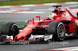 Sebastian Vettel (GER) Ferrari SF70H. 01.03.2017. Formula One Testing, Day Three, Barcelona, Spain. Wednesday.