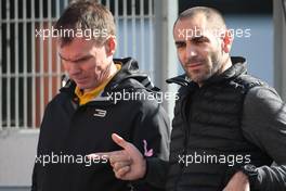 (L to R): Alan Permane (GBR) Renault Sport F1 Team Trackside Operations Director with Cyril Abiteboul (FRA) Renault Sport F1 Managing Director. 10.03.2017. Formula One Testing, Day Four, Barcelona, Spain. Friday.