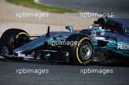 Valtteri Bottas (FIN) Mercedes AMG F1 W08. 09.03.2017. Formula One Testing, Day Three, Barcelona, Spain. Thursday.