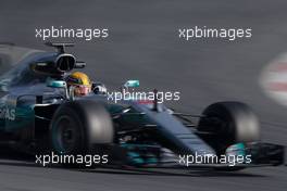 Lewis Hamilton (GBR) Mercedes AMG F1 W08. 09.03.2017. Formula One Testing, Day Three, Barcelona, Spain. Thursday.