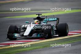 Lewis Hamilton (GBR) Mercedes AMG F1 W08. 08.03.2017. Formula One Testing, Day Two, Barcelona, Spain. Wednesday.