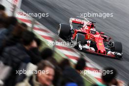 Kimi Raikkonen (FIN) Ferrari SF70H. 08.03.2017. Formula One Testing, Day Two, Barcelona, Spain. Wednesday.