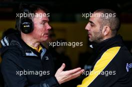 (L to R): Alan Permane (GBR) Renault Sport F1 Team Trackside Operations Director with Cyril Abiteboul (FRA) Renault Sport F1 Managing Director. 08.03.2017. Formula One Testing, Day Two, Barcelona, Spain. Wednesday.