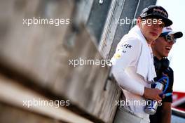 (L to R): Max Verstappen (NLD) Red Bull Racing with Pierre Gasly (FRA) Red Bull Racing Test Driver. 01.08.2017. Formula 1 Testing, Budapest, Hungary.