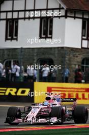 Sergio Perez (MEX) Sahara Force India F1 VJM10. 25.08.2017. Formula 1 World Championship, Rd 12, Belgian Grand Prix, Spa Francorchamps, Belgium, Practice Day.