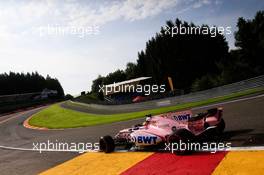 Sergio Perez (MEX) Sahara Force India F1 VJM10. 25.08.2017. Formula 1 World Championship, Rd 12, Belgian Grand Prix, Spa Francorchamps, Belgium, Practice Day.