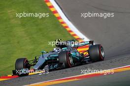 Valtteri Bottas (FIN) Mercedes AMG F1  25.08.2017. Formula 1 World Championship, Rd 12, Belgian Grand Prix, Spa Francorchamps, Belgium, Practice Day.