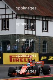 Fernando Alonso (ESP) McLaren MCL32. 25.08.2017. Formula 1 World Championship, Rd 12, Belgian Grand Prix, Spa Francorchamps, Belgium, Practice Day.