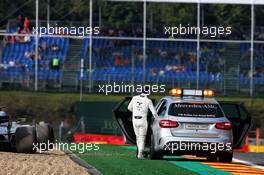 Felipe Massa (BRA) Williams FW40 crashed in the first practice session. 25.08.2017. Formula 1 World Championship, Rd 12, Belgian Grand Prix, Spa Francorchamps, Belgium, Practice Day.