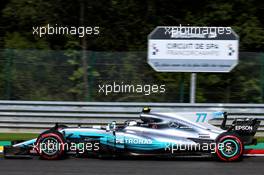 Valtteri Bottas (FIN) Mercedes AMG F1 W08. 25.08.2017. Formula 1 World Championship, Rd 12, Belgian Grand Prix, Spa Francorchamps, Belgium, Practice Day.