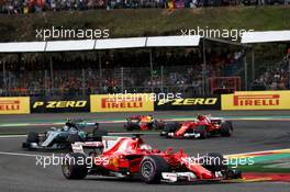 Sebastian Vettel (GER) Ferrari SF70H. 27.08.2017. Formula 1 World Championship, Rd 12, Belgian Grand Prix, Spa Francorchamps, Belgium, Race Day.