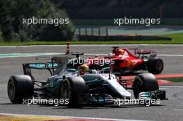 Lewis Hamilton (GBR) Mercedes AMG F1 W08. 27.08.2017. Formula 1 World Championship, Rd 12, Belgian Grand Prix, Spa Francorchamps, Belgium, Race Day.