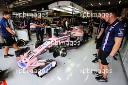 Sergio Perez (MEX) Sahara Force India F1 VJM10. 26.08.2017. Formula 1 World Championship, Rd 12, Belgian Grand Prix, Spa Francorchamps, Belgium, Qualifying Day.