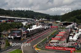 Sergio Perez (MEX) Sahara Force India F1 VJM10. 26.08.2017. Formula 1 World Championship, Rd 12, Belgian Grand Prix, Spa Francorchamps, Belgium, Qualifying Day.