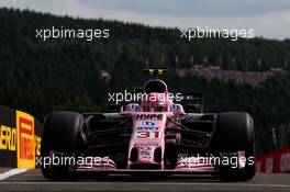 Esteban Ocon (FRA) Sahara Force India F1 VJM10. 26.08.2017. Formula 1 World Championship, Rd 12, Belgian Grand Prix, Spa Francorchamps, Belgium, Qualifying Day.