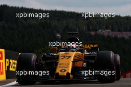 Nico Hulkenberg (GER) Renault Sport F1 Team RS17. 26.08.2017. Formula 1 World Championship, Rd 12, Belgian Grand Prix, Spa Francorchamps, Belgium, Qualifying Day.