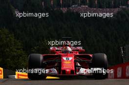 Sebastian Vettel (GER) Ferrari SF70H. 26.08.2017. Formula 1 World Championship, Rd 12, Belgian Grand Prix, Spa Francorchamps, Belgium, Qualifying Day.