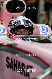 Sergio Perez (MEX) Sahara Force India F1 VJM10. 26.08.2017. Formula 1 World Championship, Rd 12, Belgian Grand Prix, Spa Francorchamps, Belgium, Qualifying Day.