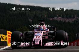 Sergio Perez (MEX) Sahara Force India F1 VJM10. 26.08.2017. Formula 1 World Championship, Rd 12, Belgian Grand Prix, Spa Francorchamps, Belgium, Qualifying Day.