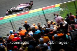 Sergio Perez (MEX) Sahara Force India F1 VJM10. 26.08.2017. Formula 1 World Championship, Rd 12, Belgian Grand Prix, Spa Francorchamps, Belgium, Qualifying Day.