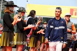 Pascal Wehrlein (GER) Sauber F1 Team on the drivers parade. 27.08.2017. Formula 1 World Championship, Rd 12, Belgian Grand Prix, Spa Francorchamps, Belgium, Race Day.