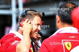 Sebastian Vettel (GER) Ferrari. 24.08.2017. Formula 1 World Championship, Rd 12, Belgian Grand Prix, Spa Francorchamps, Belgium, Preparation Day.