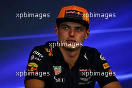 Max Verstappen (NLD) Red Bull Racing in the FIA Press Conference. 24.08.2017. Formula 1 World Championship, Rd 12, Belgian Grand Prix, Spa Francorchamps, Belgium, Preparation Day.