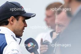 Felipe Massa (BRA) Williams with the media. 24.08.2017. Formula 1 World Championship, Rd 12, Belgian Grand Prix, Spa Francorchamps, Belgium, Preparation Day.