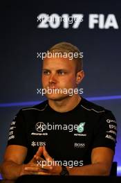 Valtteri Bottas (FIN) Mercedes AMG F1 in the FIA Press Conference. 24.08.2017. Formula 1 World Championship, Rd 12, Belgian Grand Prix, Spa Francorchamps, Belgium, Preparation Day.