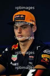 Max Verstappen (NLD) Red Bull Racing in the FIA Press Conference. 24.08.2017. Formula 1 World Championship, Rd 12, Belgian Grand Prix, Spa Francorchamps, Belgium, Preparation Day.