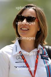 Claire Williams (GBR), Williams F1 Team 14.04.2017. Formula 1 World Championship, Rd 3, Bahrain Grand Prix, Sakhir, Bahrain, Practice Day
