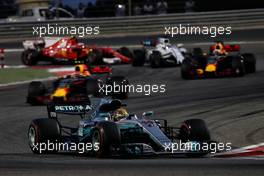 Lewis Hamilton (GBR) Mercedes AMG F1 W08. 16.04.2017. Formula 1 World Championship, Rd 3, Bahrain Grand Prix, Sakhir, Bahrain, Race Day.