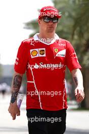 Kimi Raikkonen (FIN) Scuderia Ferrari  15.04.2017. Formula 1 World Championship, Rd 3, Bahrain Grand Prix, Sakhir, Bahrain, Qualifying Day.