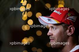 Sebastian Vettel (GER) Scuderia Ferrari  15.04.2017. Formula 1 World Championship, Rd 3, Bahrain Grand Prix, Sakhir, Bahrain, Qualifying Day.