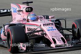 Sergio Perez (MEX) Sahara Force India F1   15.04.2017. Formula 1 World Championship, Rd 3, Bahrain Grand Prix, Sakhir, Bahrain, Qualifying Day.