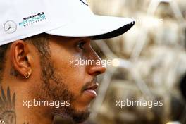 Lewis Hamilton (GBR) Mercedes AMG F1. 13.04.2017. Formula 1 World Championship, Rd 3, Bahrain Grand Prix, Sakhir, Bahrain, Preparation Day.