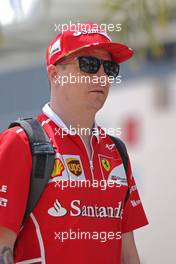 Kimi Raikkonen (FIN) Scuderia Ferrari  13.04.2017. Formula 1 World Championship, Rd 3, Bahrain Grand Prix, Sakhir, Bahrain, Preparation Day.