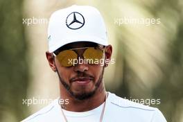 Lewis Hamilton (GBR) Mercedes AMG F1. 13.04.2017. Formula 1 World Championship, Rd 3, Bahrain Grand Prix, Sakhir, Bahrain, Preparation Day.