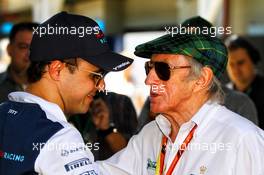 (L to R): Felipe Massa (BRA) Williams with Jackie Stewart (GBR). 10.11.2017. Formula 1 World Championship, Rd 19, Brazilian Grand Prix, Sao Paulo, Brazil, Practice Day.