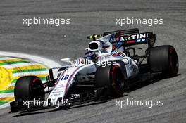 Lance Stroll (CDN) Williams FW40. 10.11.2017. Formula 1 World Championship, Rd 19, Brazilian Grand Prix, Sao Paulo, Brazil, Practice Day.