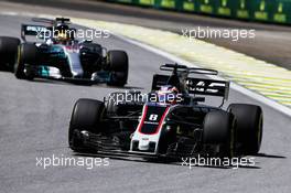 Romain Grosjean (FRA) Haas F1 Team VF-17. 10.11.2017. Formula 1 World Championship, Rd 19, Brazilian Grand Prix, Sao Paulo, Brazil, Practice Day.