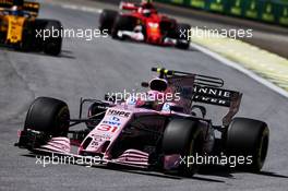 Esteban Ocon (FRA) Sahara Force India F1 VJM10. 10.11.2017. Formula 1 World Championship, Rd 19, Brazilian Grand Prix, Sao Paulo, Brazil, Practice Day.