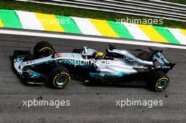 Lewis Hamilton (GBR) Mercedes AMG F1 W08. 10.11.2017. Formula 1 World Championship, Rd 19, Brazilian Grand Prix, Sao Paulo, Brazil, Practice Day.