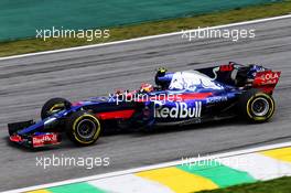 Pierre Gasly (FRA) Scuderia Toro Rosso STR12. 10.11.2017. Formula 1 World Championship, Rd 19, Brazilian Grand Prix, Sao Paulo, Brazil, Practice Day.