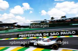 Lance Stroll (CDN) Williams FW40. 10.11.2017. Formula 1 World Championship, Rd 19, Brazilian Grand Prix, Sao Paulo, Brazil, Practice Day.